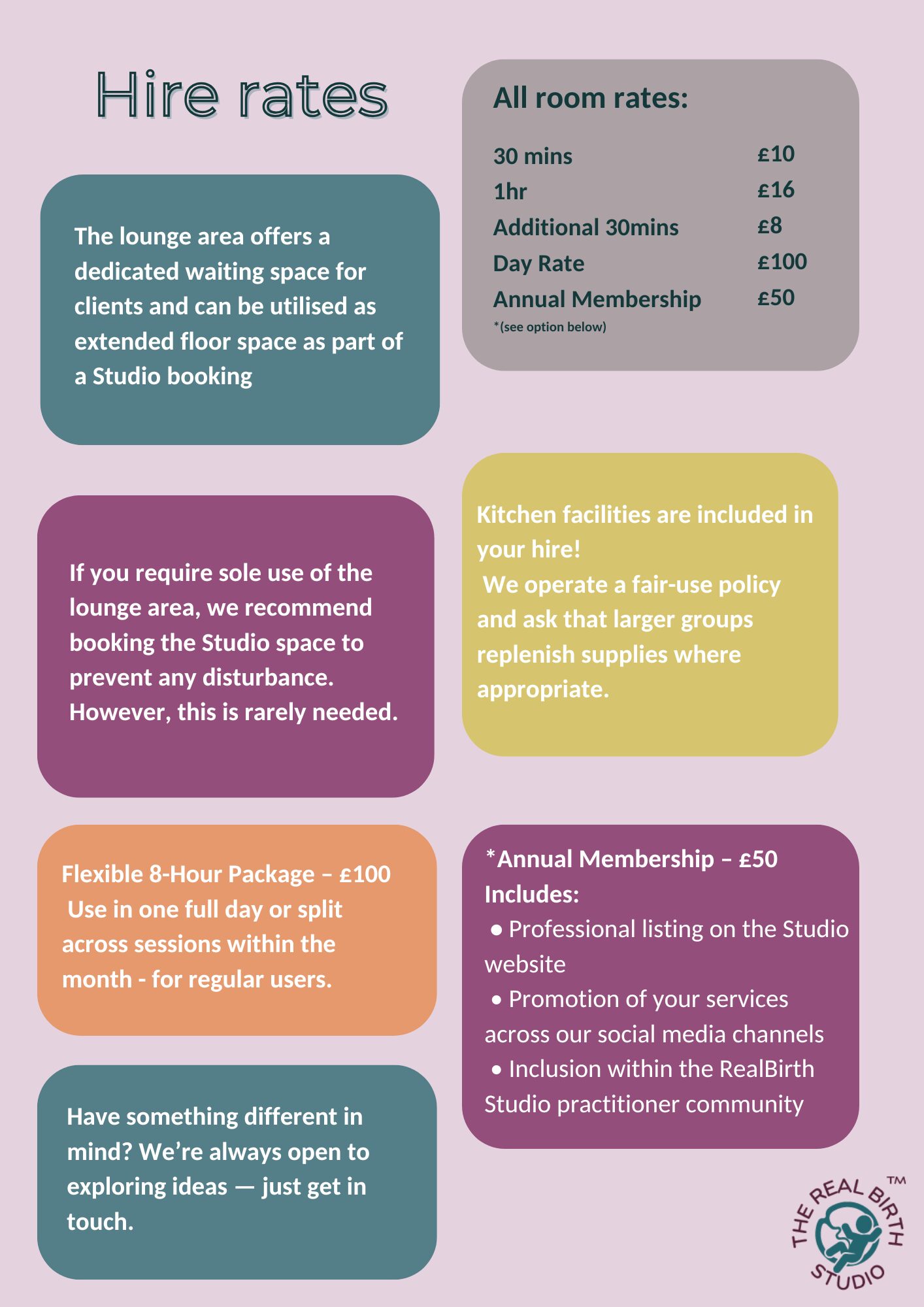 Studio Hire – May 2025